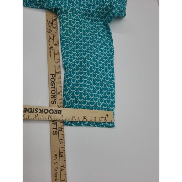 Banana Republic Ruffle Edge Button Up Shirt Women's Size Medium Overall Print - Picture 5 of 7